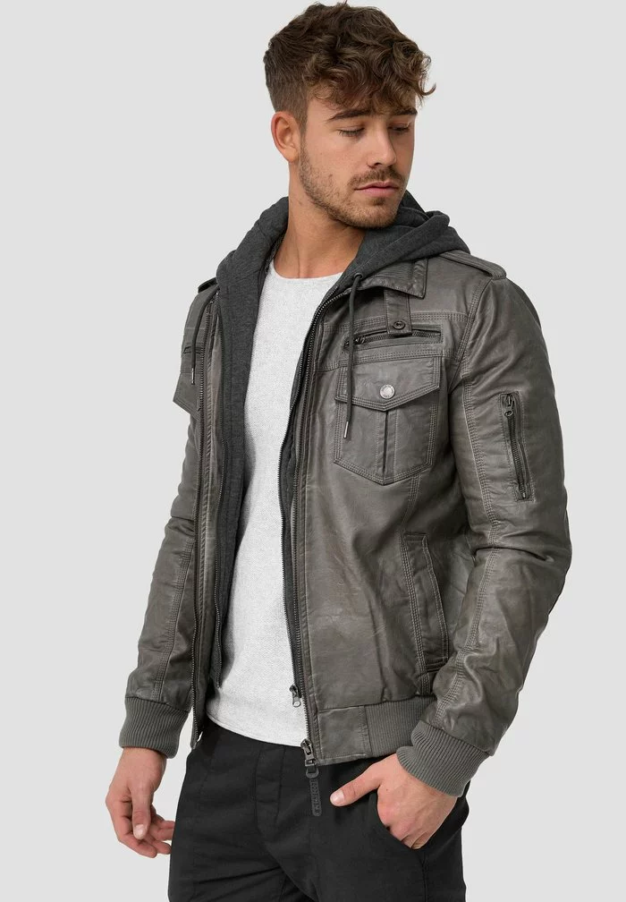 INDICODE JEANS AARON - Veste En Similicuir - Dark Grey 3 INDICODE JEANS AARON - Veste En Similicuir - Dark Grey – Image 3