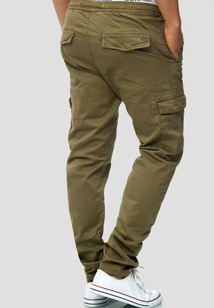 INDICODE JEANS BROADWICK - Pantalon Cargo - Army 3 INDICODE JEANS BROADWICK - Pantalon Cargo - Army – Image 3