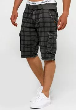 INDICODE JEANS BLIXT - Short - Raven Check -INDICODE JEANS Boutique 0211a431f12a43278dc88562852efab1