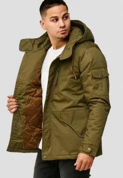 INDICODE JEANS ELMHURTS - Veste Mi-saison - Dark Olive -INDICODE JEANS Boutique 033bb2207097403e8d07e738dda31c86