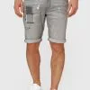 INDICODE JEANS ROBERTS - Short En Jean - Lt Grey