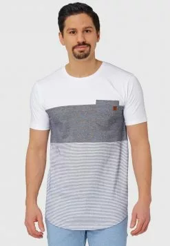INDICODE JEANS PORTER - T-shirt Imprimé - Offwhite