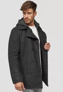 INDICODE JEANS Manteau Court - Anthracite -INDICODE JEANS Boutique 07e38285c753447eb7d06cf5b4adffb9