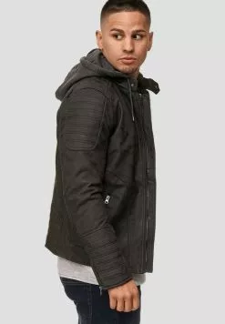 INDICODE JEANS MIGUEL - Veste En Similicuir - Black -INDICODE JEANS Boutique 0a1e9f8fb0bc453e8045fff040e576ba