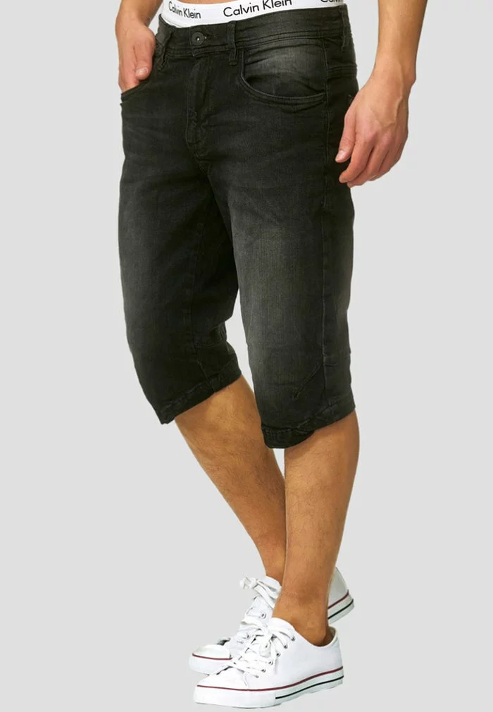 INDICODE JEANS Short En Jean - Black 1 INDICODE JEANS Short En Jean - Black