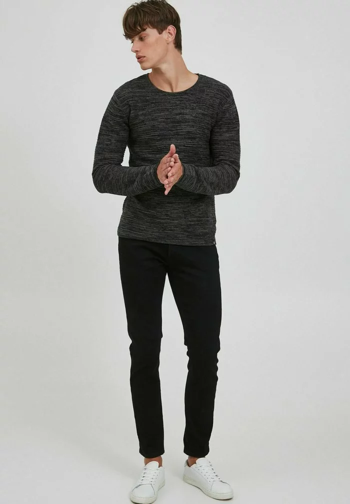 INDICODE JEANS IDBAYNE - Pullover - Charcoal Mix 2 INDICODE JEANS IDBAYNE - Pullover - Charcoal Mix – Image 2