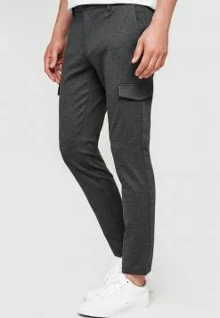 INDICODE JEANS SUPER STRETCH ECKHART - Pantalon Cargo - Charcoal Mix -INDICODE JEANS Boutique 0d11dadcff144e8299d00bfa7607edb0