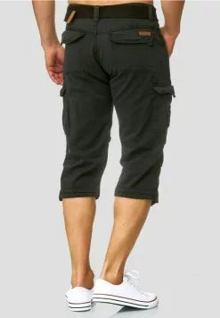 INDICODE JEANS MIT GÜRTEL NICOLAS - Short - Black -INDICODE JEANS Boutique 0d372e6fb9fe4fe6aaeaf72299cdd521