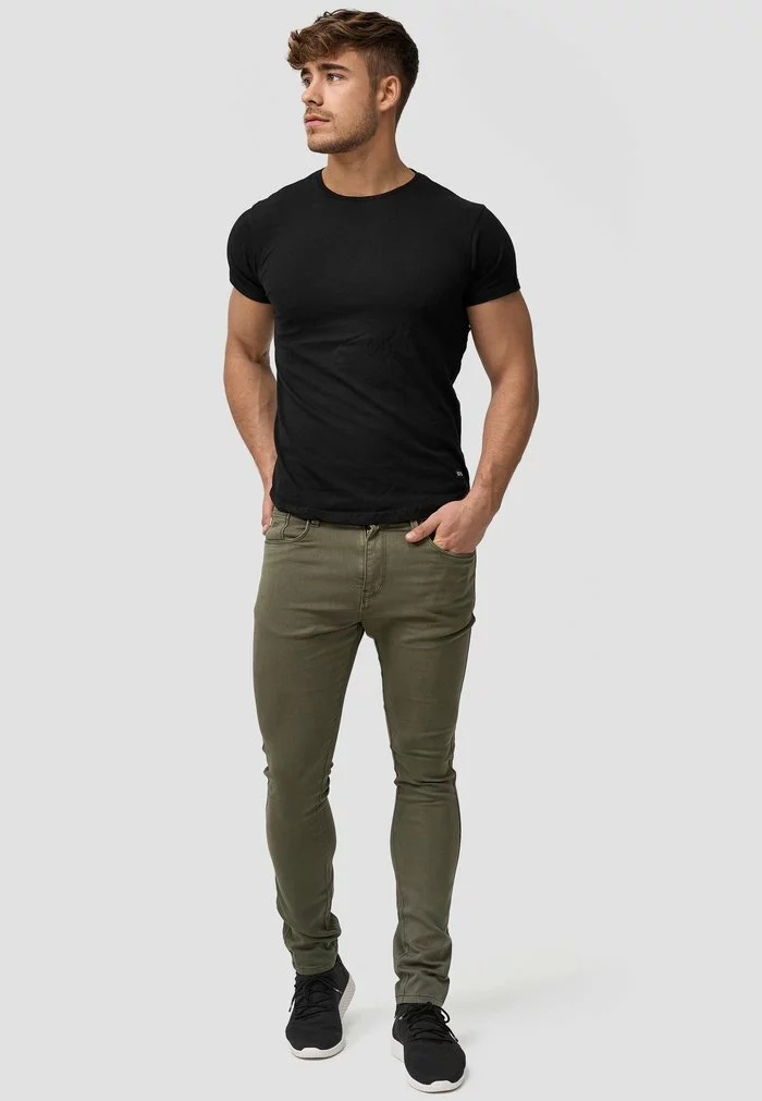 INDICODE JEANS MILOS - Jean Slim - Army 2 INDICODE JEANS MILOS - Jean Slim - Army – Image 2