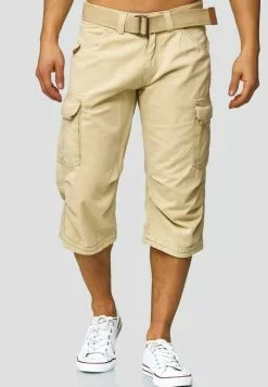 INDICODE JEANS MIT GÜRTEL NICOLAS - Short - Fog