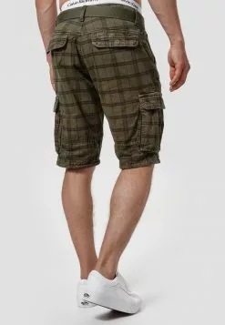 INDICODE JEANS MONROE - Short - Army Check -INDICODE JEANS Boutique 0fd9af2f45b641f5aedca1ebf3344fad