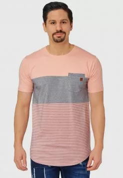 INDICODE JEANS PORTER - T-shirt Imprimé - Coral Cloud