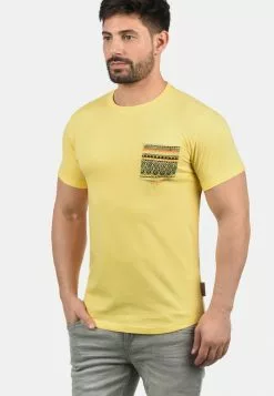 INDICODE JEANS IDPAXTON - T-shirt Imprimé - Yellow