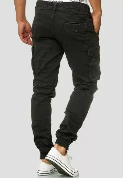 INDICODE JEANS ALEX - Pantalon Cargo - Black -INDICODE JEANS Boutique 11951e5d236c47efb2a7767c649c3f4f