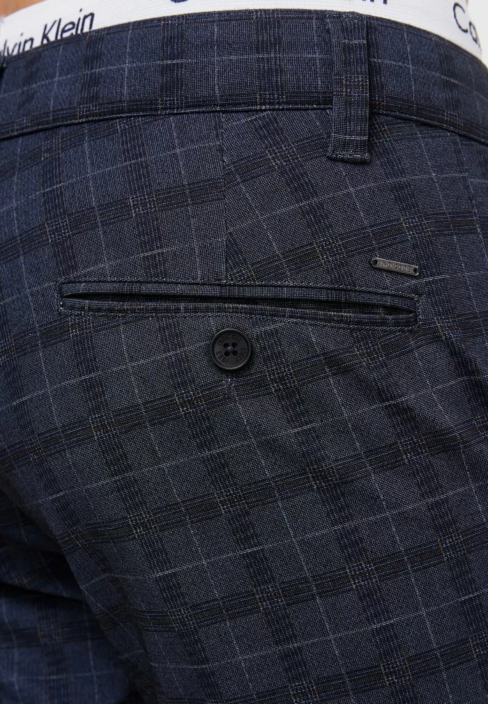 INDICODE JEANS Chino - Navy Check 6 INDICODE JEANS Chino - Navy Check – Image 6