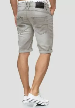 INDICODE JEANS CUBA CADEN - Short En Jean - Grau -INDICODE JEANS Boutique 14cafdfaa4864293b2cbf4cf292daa88