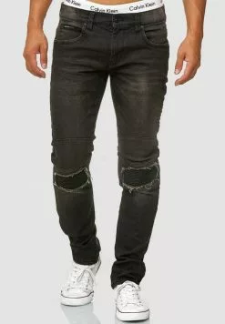 INDICODE JEANS NEVADA - Jean Slim - Black