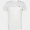INDICODE JEANS FOSTER - T-shirt Imprimé - Offwhite