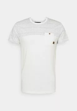 INDICODE JEANS FOSTER - T-shirt Imprimé - Offwhite