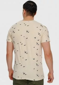 INDICODE JEANS MCFARLAND - T-shirt Imprimé - Ecru Mix -INDICODE JEANS Boutique 1685d9f32f084ba7bbf4e78c8e6f452f