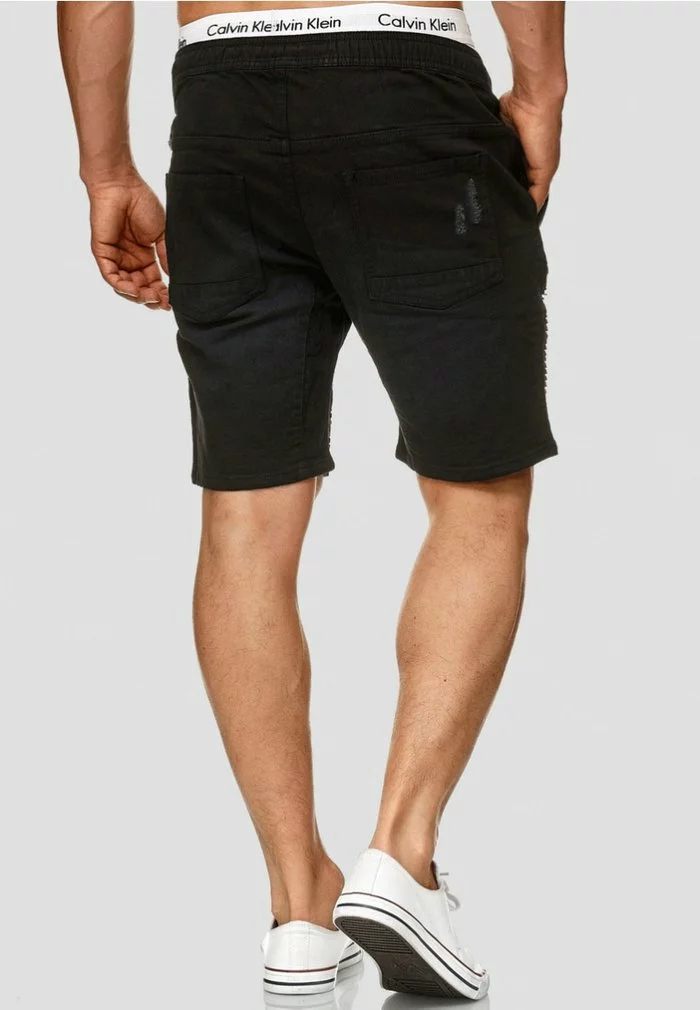 INDICODE JEANS MIT ELASTISC - Short En Jean - Black 2 INDICODE JEANS MIT ELASTISC - Short En Jean - Black – Image 2