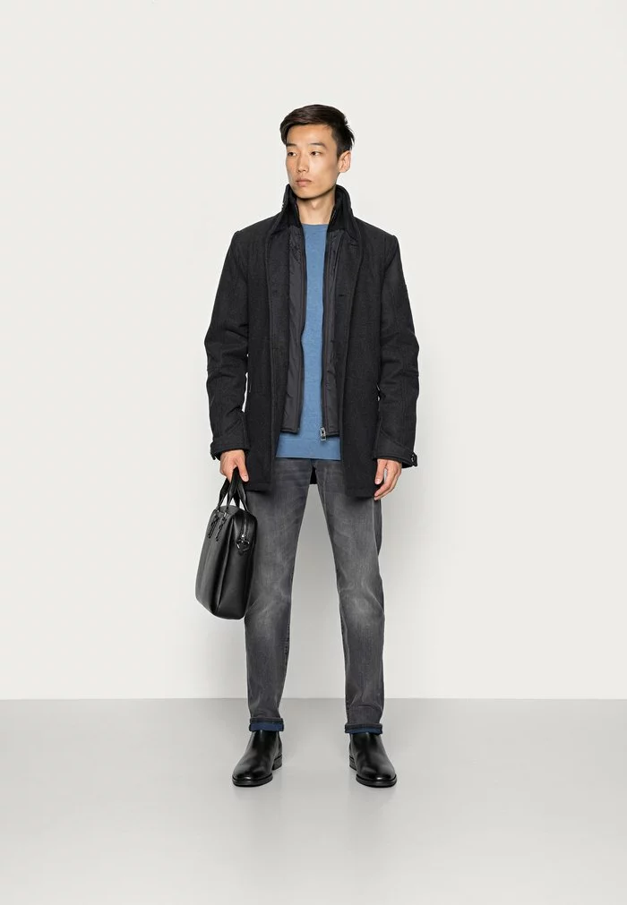 INDICODE JEANS CLARK - Manteau Court - Charcoal Mix 2 INDICODE JEANS CLARK - Manteau Court - Charcoal Mix – Image 2