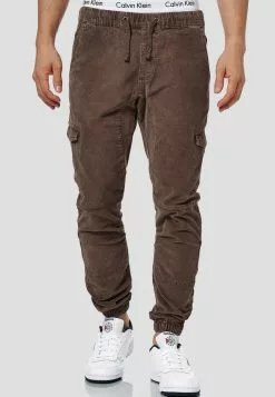 INDICODE JEANS Walker - Pantalon Cargo - Dark Brown