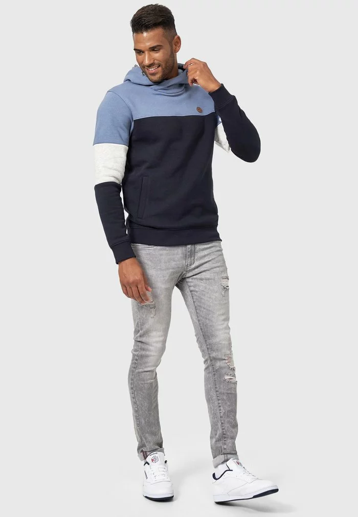 INDICODE JEANS OLSON - Sweat à Capuche - China Blue 2 INDICODE JEANS OLSON - Sweat à Capuche - China Blue – Image 2