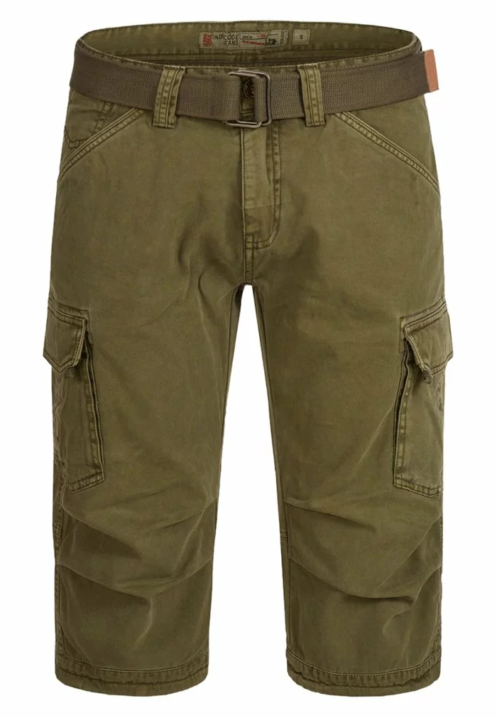 INDICODE JEANS MIT GÜRTEL NICOLAS - Short - Dark Green 4 INDICODE JEANS MIT GÜRTEL NICOLAS - Short - Dark Green – Image 4