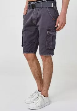 INDICODE JEANS BLIXT - Short - Iron -INDICODE JEANS Boutique 1d95da81cb5a46728b4e6dfddfdbe8ba