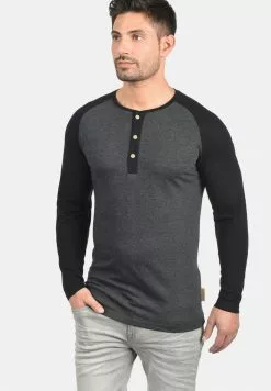 INDICODE JEANS IDWINSTON - T-shirt à Manches Longues - Charcoal/black