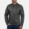 INDICODE JEANS IDJUNCTION - Veste En Similicuir - Dark Grey