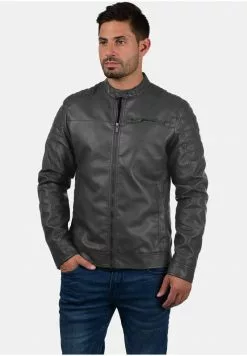 INDICODE JEANS IDJUNCTION - Veste En Similicuir - Dark Grey