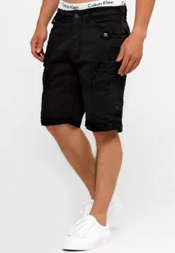 INDICODE JEANS BOSA - Short - Black -INDICODE JEANS Boutique 1e9f1602bc7e4910987e475a2f45de33