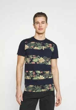 INDICODE JEANS EPSLEY - T-shirt Imprimé - Navy