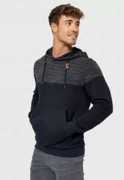 INDICODE JEANS SAUNDERS - Sweat à Capuche - Black -INDICODE JEANS Boutique 1f7bf36cd3024cd2b3718166fab61a02