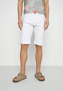INDICODE JEANS KADEN HOLES - Short En Jean - Offwhite