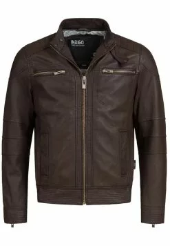 INDICODE JEANS GERMO - Veste En Cuir - Dark Brown -INDICODE JEANS Boutique 210a5de98a224c40a1190bc47b3e1821