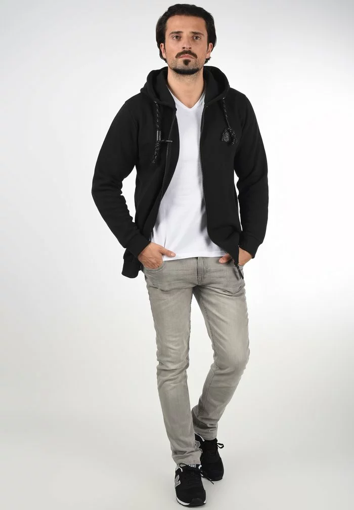 INDICODE JEANS IDBARNHILL - Sweat à Capuche Zippé - Black 2 INDICODE JEANS IDBARNHILL - Sweat à Capuche Zippé - Black â Image 2