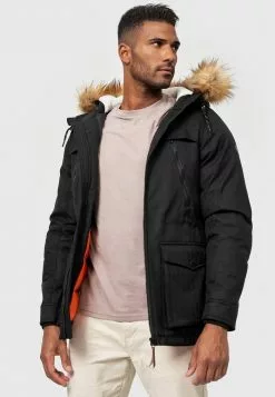 INDICODE JEANS Parka - Black -INDICODE JEANS Boutique 218b0b48bed34fa19b09661a1f4c4850