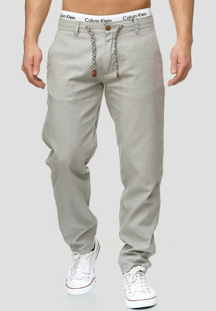 INDICODE JEANS BOULWARE - Pantalon Classique - Lt Grey 1 INDICODE JEANS BOULWARE - Pantalon Classique - Lt Grey