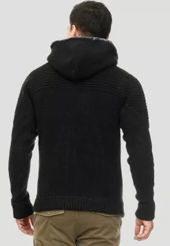 INDICODE JEANS Sweat à Capuche Zippé - Black -INDICODE JEANS Boutique 2265240be606484b999f016df73de075