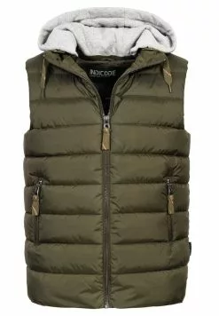 INDICODE JEANS STOCKTON - Veste Sans Manches - Army -INDICODE JEANS Boutique 229bd47584994db2b44f20d6abfd112f