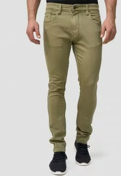 INDICODE JEANS MILOS - Jean Slim - Covert Green