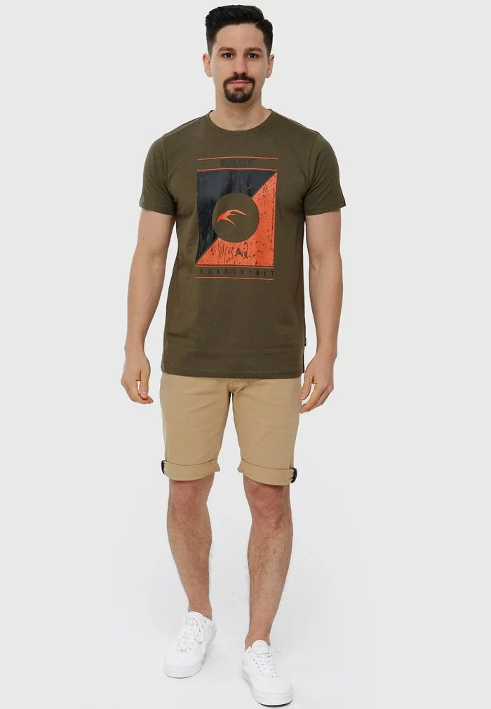 INDICODE JEANS T-shirt Imprimé - Army 1 INDICODE JEANS T-shirt Imprimé - Army