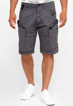 INDICODE JEANS BOSA - Short - Pewter