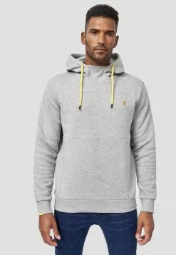 INDICODE JEANS AVELINE - Sweat à Capuche - Lt Grey Mix