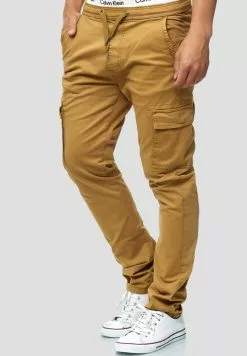 INDICODE JEANS BROADWICK - Pantalon Cargo - Camel -INDICODE JEANS Boutique 2770e53f074142feb3cab832979c7acc