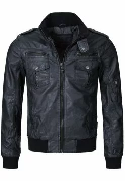 INDICODE JEANS INCO - Veste En Similicuir - Navy -INDICODE JEANS Boutique 28f1d20b034944529818fd221bb5fc2c