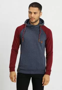 INDICODE JEANS DYOTT - Sweat à Capuche - Bordeaux Mix